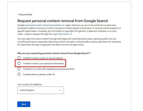 Request personal content removal from Google Search.
